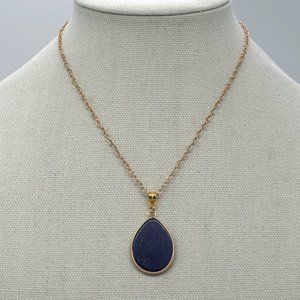 Genuine Lapis stone with link style chain.